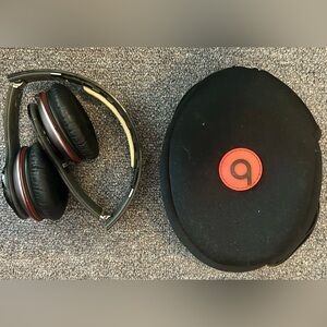 Beats Black and Red Headphones with Case